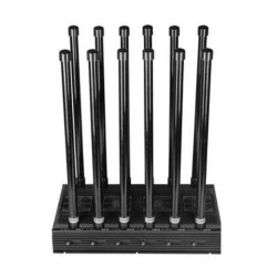 12 Antennas high power Cell Phone Signal jammer 4G 5G VHF UHF Walkie-Talkie WIFI Bluetooth Spy Camera Blocker