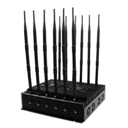 12 Antennas Wifi Jammer Signal Blocker All Mobile Phone 4G,5G VHF/UHF Walkie-Talkie WIFI Camera GPS LOJACK LORA Blocker