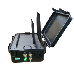 Suitcase design 12 Antennas High Power All Signal Jammer mobile phone 2G,3G,4G,5G VHF/UHF WIFI GPS LOJACK LORA Blocker