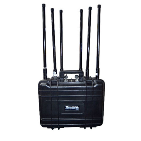 suitcase 6 antennas high power All Signal Jammer 4G VHF/UHF WIFI Spy Hidden Camera GPS Tracker LOJACK Blocker