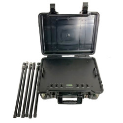 suitcase 6 antennas high power All Signal Jammer 4G VHF/UHF WIFI Spy Hidden Camera GPS Tracker LOJACK Blocker