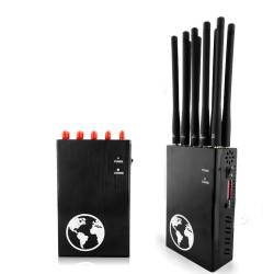 10 Channel VHF UHF Cell Phone WIFI GPS Signal Shield Jammer Blocker 2G 3G 4G 5G All Signal GPS Tracker Jammer