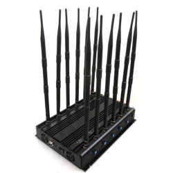 12 Antennas Wireless Camera Signal Jammer Waterproof WiFi CDMA GSM 2G 3G 4G 5G LTE  GPS UHF VHF Signal Jammer Blocker