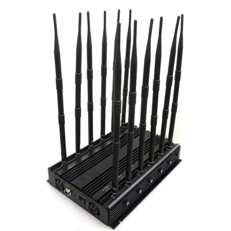 12 Antennas Wireless Camera Signal Jammer Waterproof WiFi CDMA GSM 2G 3G 4G 5G LTE  GPS UHF VHF Signal Jammer Blocker
