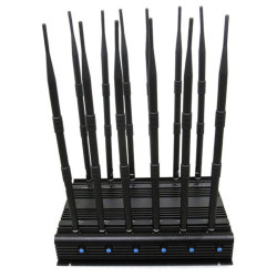 12 Antennas Wireless Camera Signal Jammer Waterproof WiFi CDMA GSM 2G 3G 4G 5G LTE  GPS UHF VHF Signal Jammer Blocker