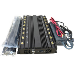 16 Antennas Cell Phone Signal Jammer Anti Bomb RF GPS / Lojack / 2 / 3 / 4G Blocker Jamming machine Wiretapping device Jammer