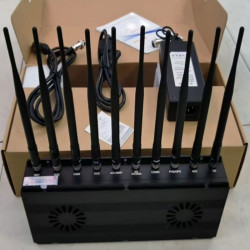 6 Bands Adjustable Desk Jammer All Mobile Phone 2G,3G,4G 5g signal Blocker VHF UHF Walkie-Talkie WIFI GPS Jammer