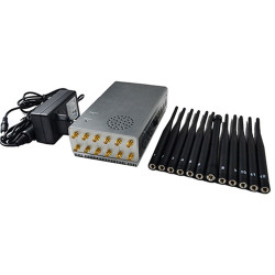 12 Antennas Handheld GPS GSM Bluetooth Signal Blocker 2g 3G 4G 5g WiFi 2.4G/5.8g Mobile Cell Phone All Signal Jammer