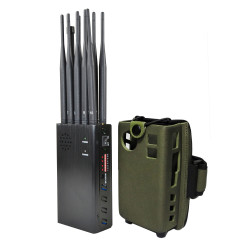 10 Antennas Portable Mobile Phone 3G 4G Jammer LOJACK GPS WiFi Signal Blocker Hacking Spy Gadget Jamming up to 20m All Signal