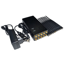 10 Antennas Portable Mobile Phone 3G 4G Jammer LOJACK GPS WiFi Signal Blocker Hacking Spy Gadget Jamming up to 20m All Signal